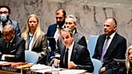O πρωθυπουργός Κυριάκος Μητσοτάκης, μιλάει κατά τη διάρκεια της συζήτησης υψηλού επιπέδου της ελληνικής Προεδρίας του Συμβουλίου Ασφαλείας του ΟΗΕ