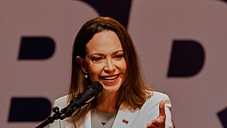 La líder de la oposición venezolana, María Corina Machado, ofrece una conferencia de prensa en Caracas, Venezuela, el jueves 29 de octubre de 2026.