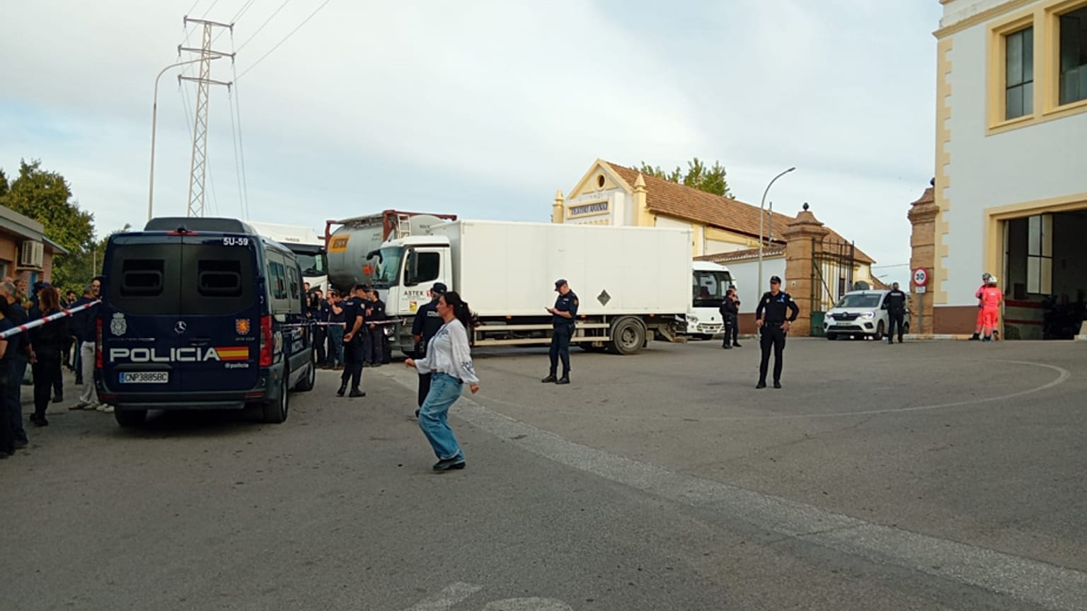 Εικόνα από τον τόπο του ατυχήματος.