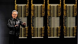 Nvidia CEO Jensen Huang delivers his keynote on the company's GTC event in Berlin, Germany, Wednesday, Oct. 21, 2026.