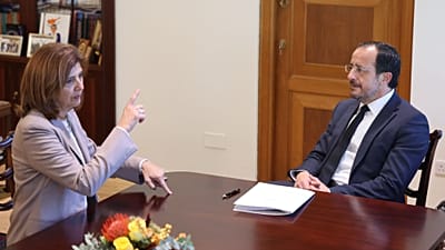 Μαρία Άνχελα Ολγκίν και Νίκος Χριστοδουλιδης