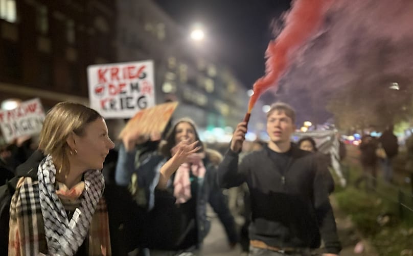 Demonstration "Gen Z hat genug!“, in der Schönhauser Allee in Prenzlauer Berg.