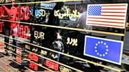 ویترین یک صرافی در تهران